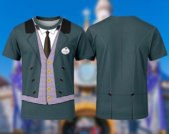 Haunted Mansion Men Butler 3D Shirt, Haunted Halloween Costume For Family Group T shirt, Horror Movie Shirt, Halloween Horror Cosplay