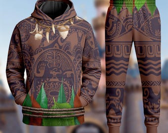 Maui 3D Adult T-shirt Hoodie, Moana Movie Cosplay Costume Hoodie, Maui Character Moana Halloween Costume Shirt, Cartoon Hoodie