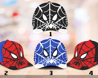 Gorra clásica de Spiderman con nombre personalizado, gorra de béisbol con nombre personalizado divertido, gorra con personaje de película, gorra con personaje de superhéroe, regalo para niños y adultos