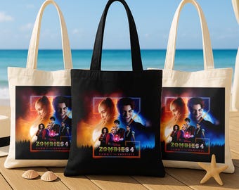 Comfort Colors® Wdw Zed Addison Willa Victor Christmas Tote Bag, Zombies 4: Dawn of the Vampires Bag, Wdw Zombies Beach Bag