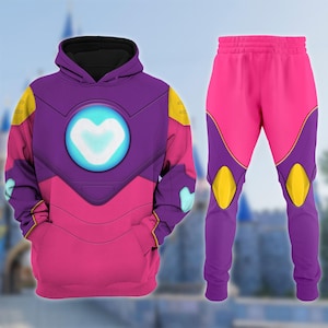 Marvel Iron Man and His Amazing Friends Costume Hoodie, IronHeart Junior Wdw Cosplay Costume, Halloween Costume Tee, Wdwland Outfit image 1