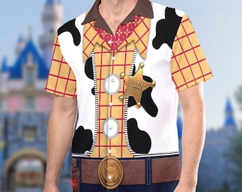 Woody Toy Cowboy Hawaii Shirt, Cowboy Button Up Shirt, Toy Story Hawaiian Shirt Gift, Woody Toy Story Character 3D All Over Print Shirt
