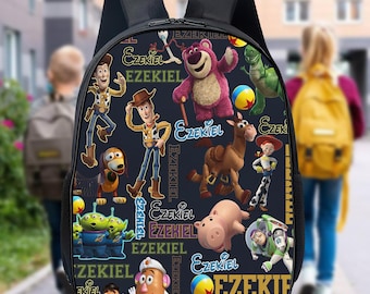 Personalized Toy Story Movie Backpack, Toy Characters Lunch Bag, Wdw Toy Drink Bottle, Wdw Toy Movie Tumbler, Back To School  For Kid