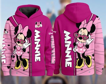 Minnie Mouse 3D All Over Print Shirt, Minnie Mouse Shirt, Minnie Hoodie, Minnie Mickey Girlfriend Sweatshirt, Birthday Gift For Family