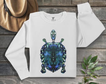 Turtle Art  on Comfort Colors Sweatshirt
