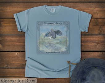 Tricolored Heron on Comfort Colors Tshirt