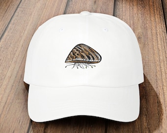 Embroidered  Zebra Mussel - Baseball Hat