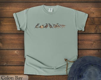 California Quail on Comfort Colors Tshirt