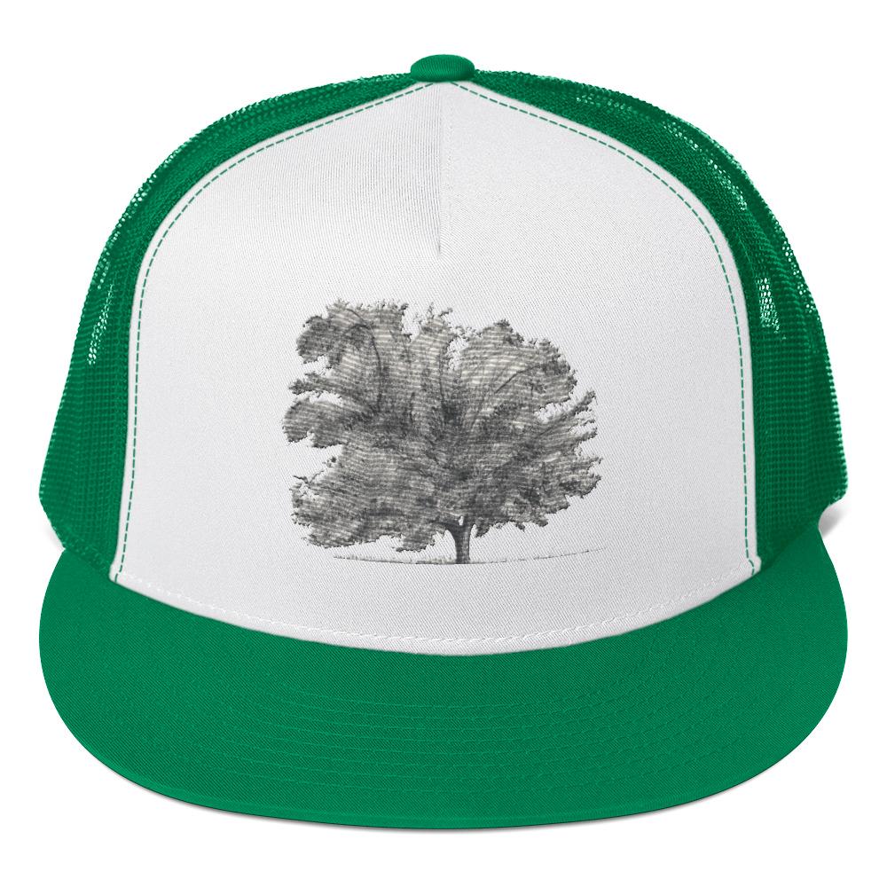 Tree Trunk Hat Embroidered Tree Trucker Hat - Etsy