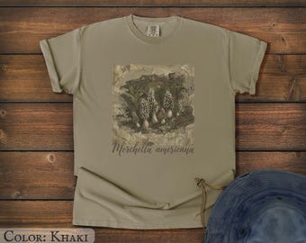 Morilles (Morchella americana) paddenstoel foerageren - T-shirt met comfortabele kleuren