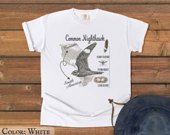 Common Nighthawk Field Guide - Comfort Colors Tshirt