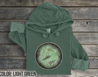 Pond Life Hoodie, Aquatic Invertebrates Comfort Colors, Freshwater Biology Gift, Stream Ecology Science Art