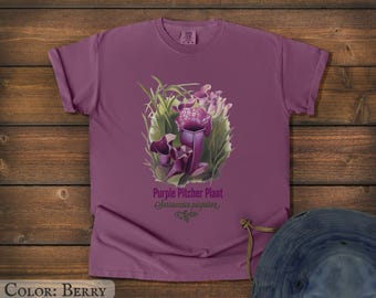 Paarse bekerplant (Sarracenia purpurea) - T-shirt met comfortkleuren