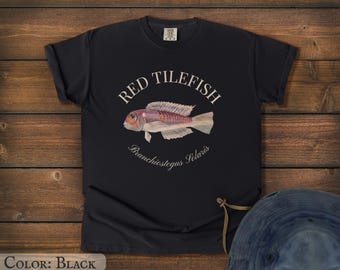 Red Tilefish (Amadai) Watercolor on Comfort Colors Tshirt