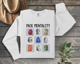 Backpacker "Pack Mentality" Checkerboard - Comfort Colors Sweatshirt