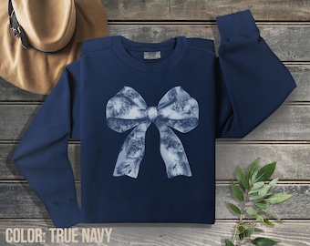 Sweater met aquarelrozen Toile Coquette Strik op Comfort Colors