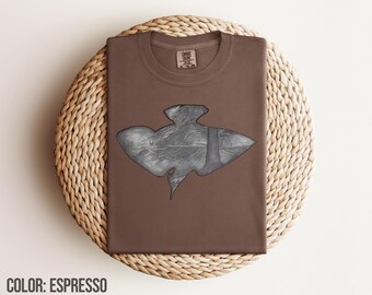 Belted Kingfisher Art on Comfort Colors TShirt