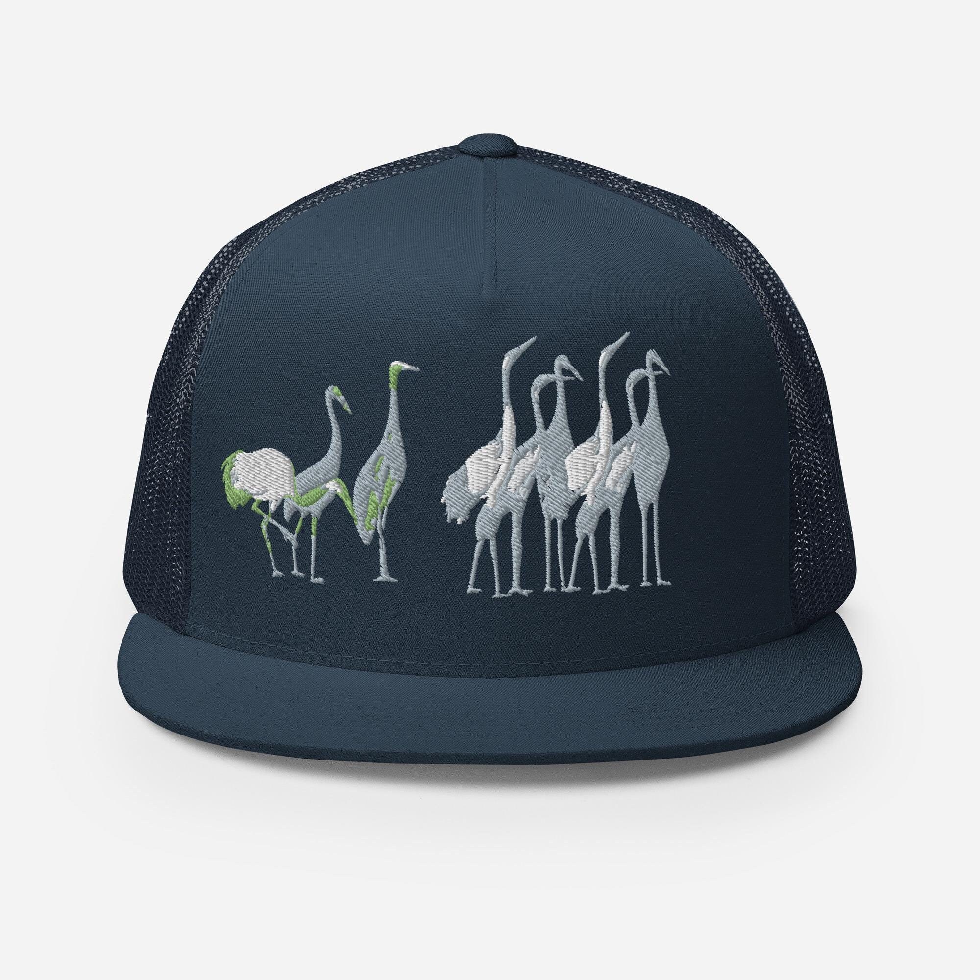Tom's Bird Feeders American Robin Embroidered Cap - Green Cotton Adjustable Hat For Teens & Adults