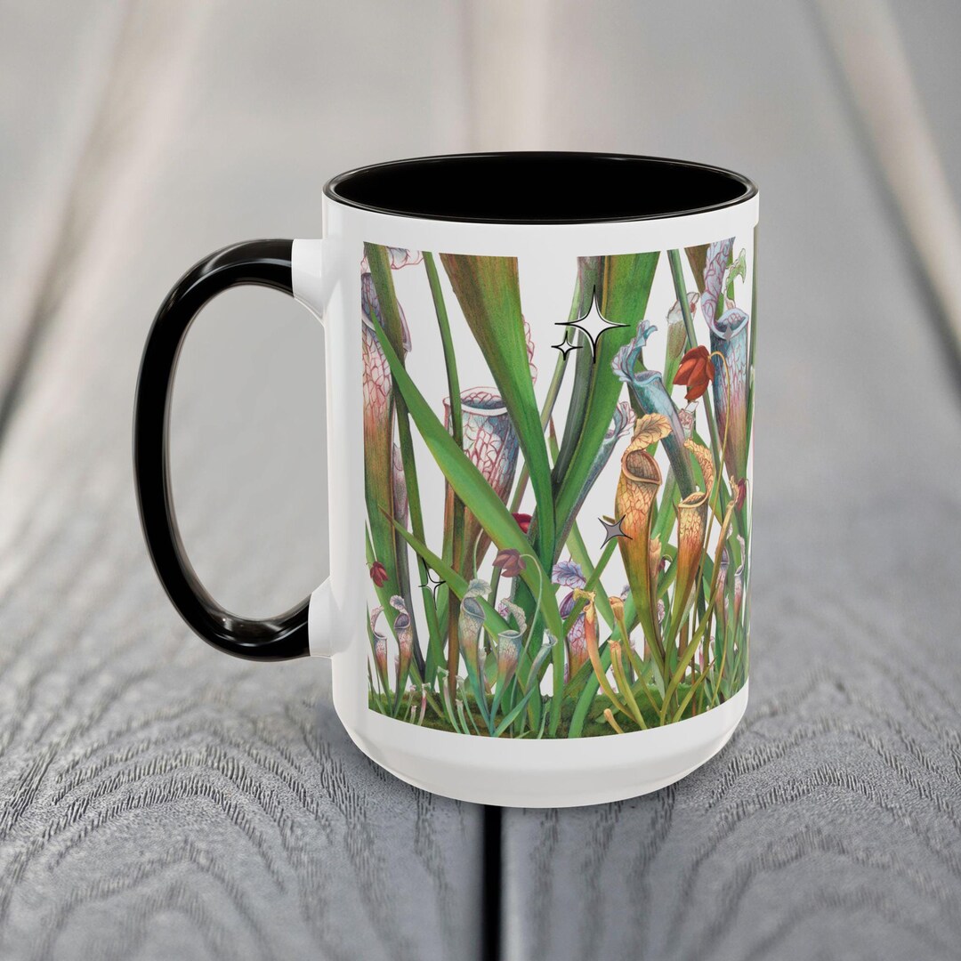 Carnivorous Crimson Pitcher Plant Watercolor: Ceramic Mug - Etsy
