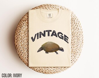 Vintage Armadillo Ancestor Shirt, Glyptodont Prehistoric Animal Tee, Ice Age Fossil Gift, Comfort Colors