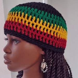 D-reggae getailleerde beanie mesh tampet verstelbaar uniseks heren dames groen geel rood bruin stijl rasta hoeden voor dreadlocks dreadlocks locs geschenken