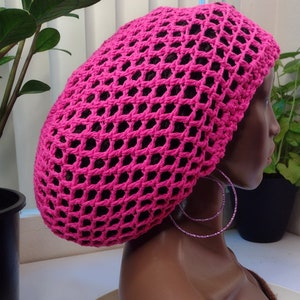 Cotton M Mesh häkeln Rasta Tam / 12 Farben / großes Netz Tam / Mesh Hat für Dreadlocks / Dreads Locke / große Mütze