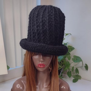 Luxe hoge hoed met rolrand rasta tam / zwartbruin heren dames / big island bowler zwart rood geel groen hoed in Afrikaanse stijl voor dreadlocks