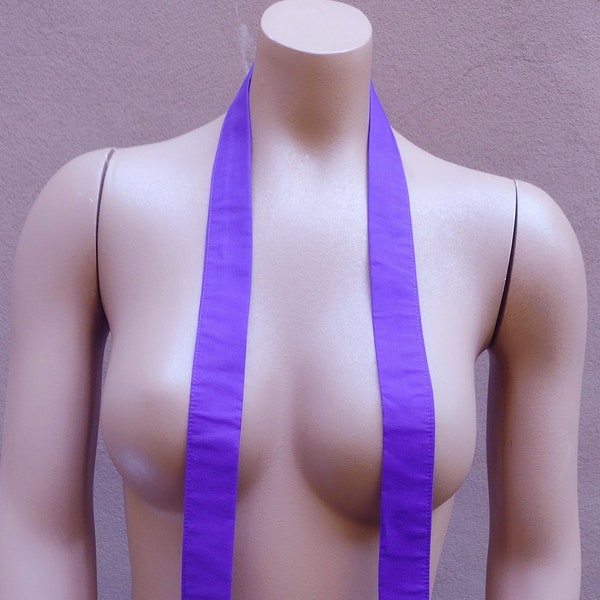 Purple Head band head wrap / wrinkle resistant / reversible / cotton / 1.5 wide by 58 long / hair wrap / tie belt /headband headwrap