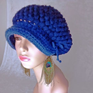 Puff Jazz Newsboy cap / 30 +Colors  / flat hats clouche large hats hats for dreadlocks big black hats lids bills locs rasta hat tams
