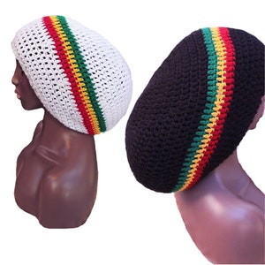 Dome rasta tams / Unisex / 30+ Colors / large XL big red yellow green african dreadlock accessories hats for dreadlocks dreads locs beanies