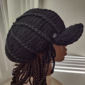 Newsboy baseball hat / 30+ colors / S - Pizzazz / unisex / Satin edge / 70s hat / rasta hat / mens hats for locs dreadlocks applejack cap