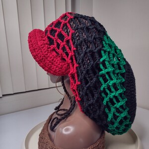 Extra Large XXL Mesh Hat Brim Rasta Hat Big Tam African Hats for