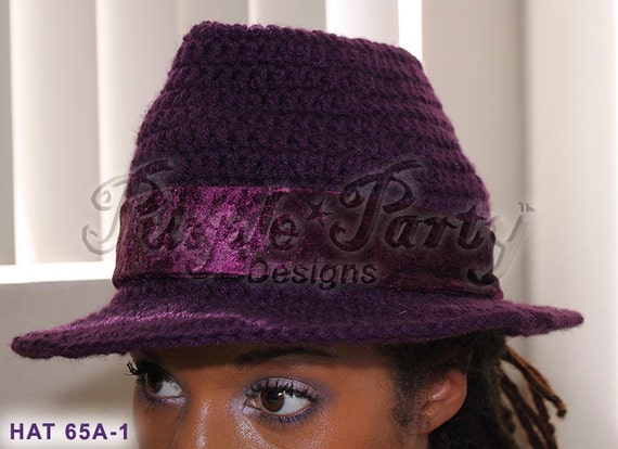 purple fedora hat mens