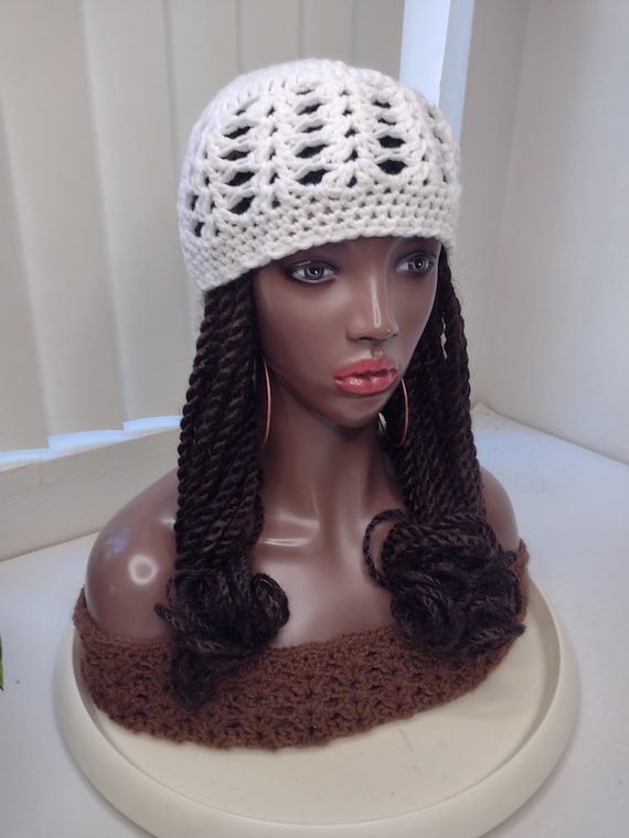 Crochet Snoodie Cap: 90s Style Dreads/locs Hat - Acrylic Blend - Etsy