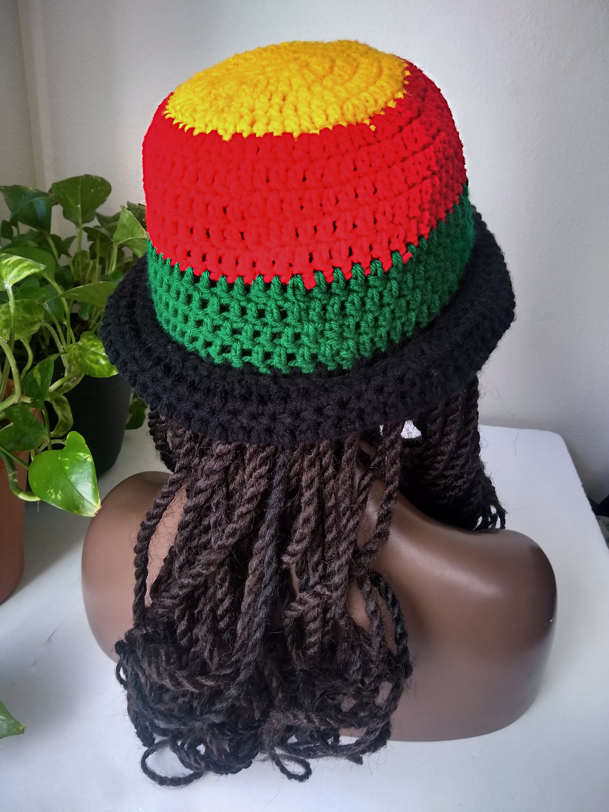 Roll Brim Rasta Bucket Hat Rolled Brim Hats for Locs | Etsy