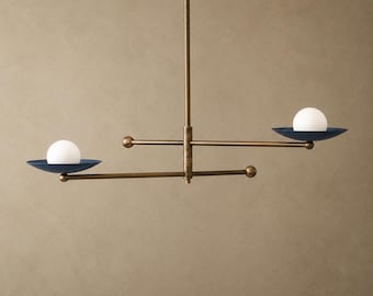 Lampadario moderno in ottone, plafoniera in stile metà secolo per sala da pranzo, illuminazione a sospensione di lusso per isola cucina e soggiorno.