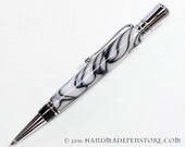 ONYX acrylic pen with RHODIUM handmade in Parker Duofold Style - ball point