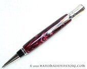 BURGUNDY acrylic and RHODIUM Ball-Point Pen in Duofold Style