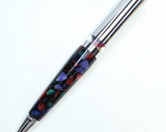 Handmade ballpoint Kaleidoscope pen - KALEIDOSCOPE acrylic with CHROME