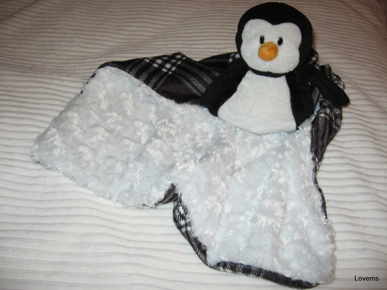 Security Blanket Penguin woobie luvi Lovems lovie
