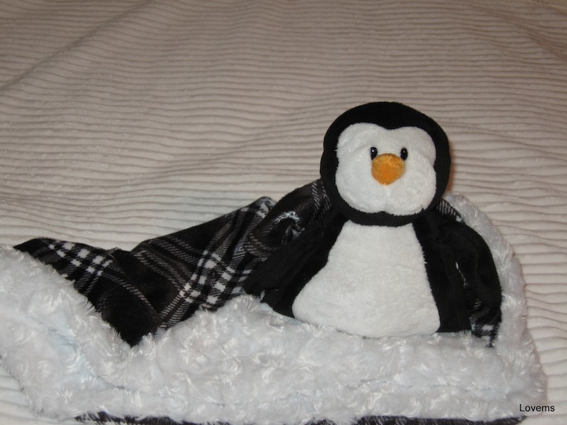 Security Blanket Penguin woobie luvi Lovems lovie