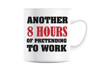 Funny Office Mug: Pretending to Work, Secret Santa Gift