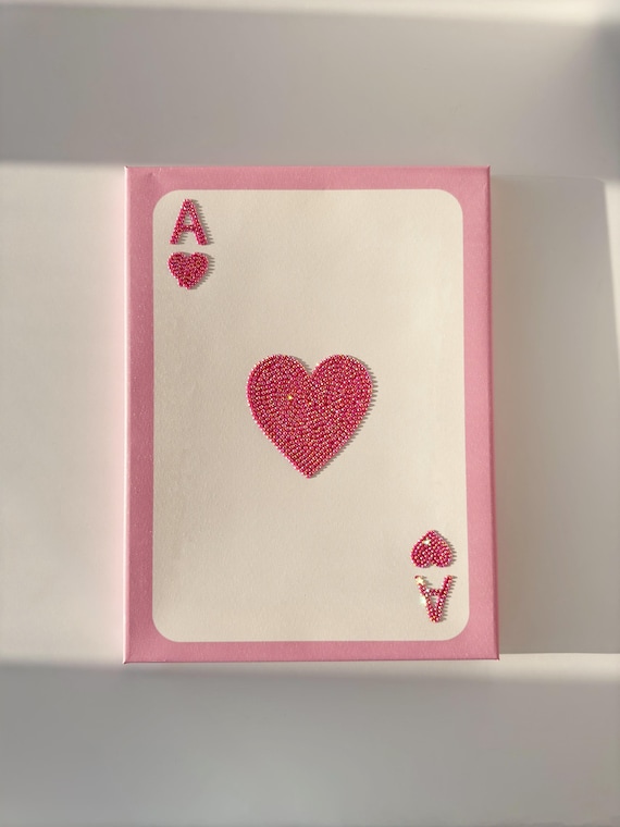 DIY Diamond Art Kit - Ace of Hearts Bedazzled Canvas 30x40 cm