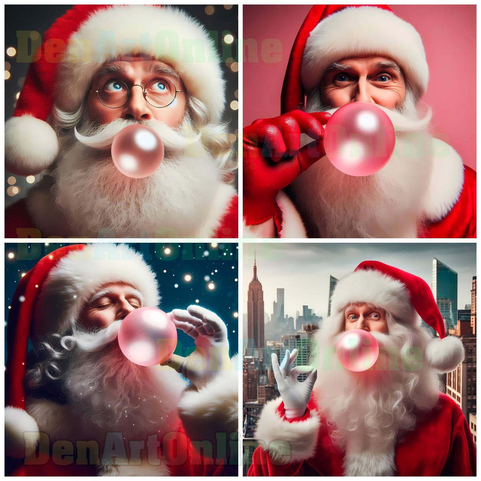 Santa Christmas Blowing Bubble, Funny Santa 34 JPG, Blowing Bubbles ...