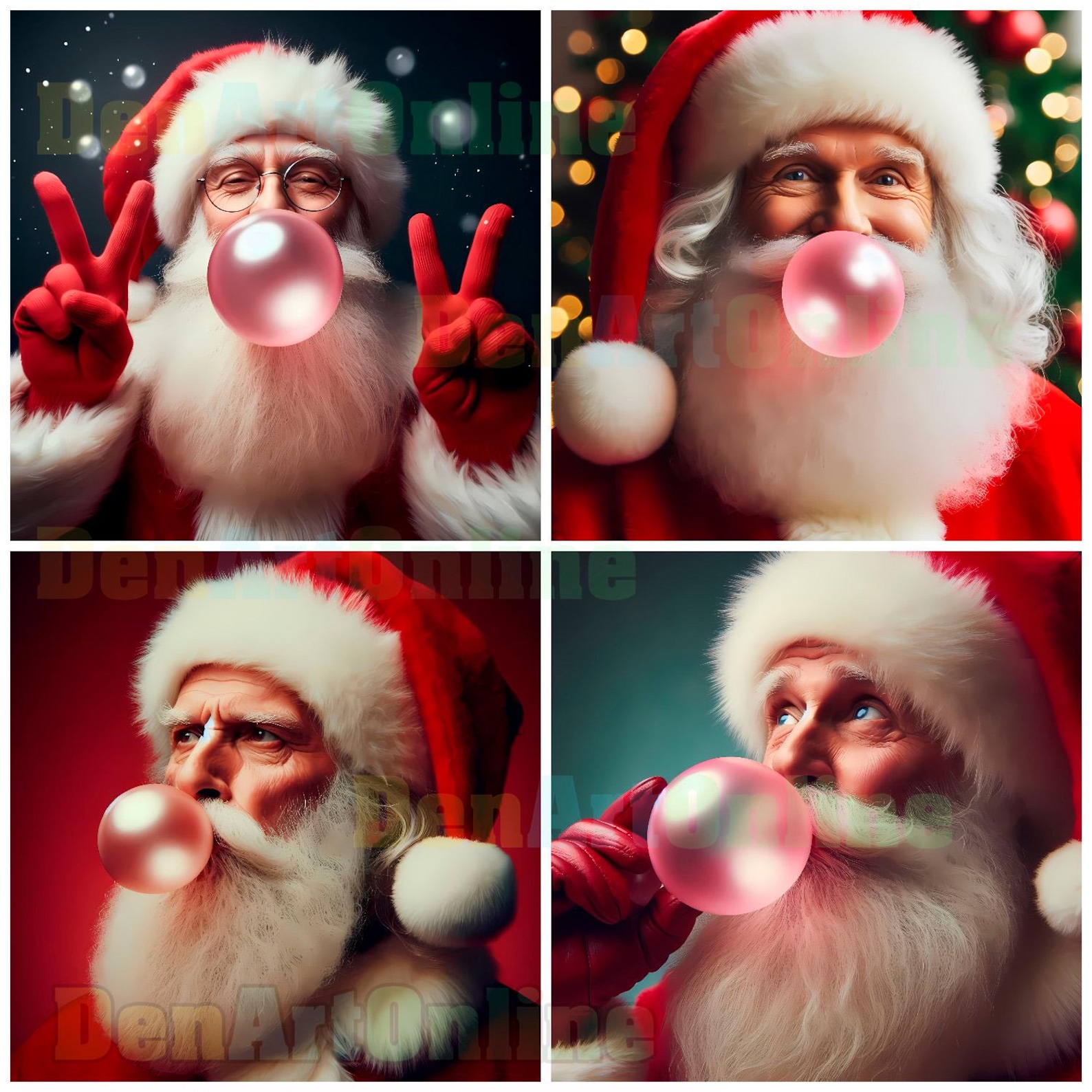 Santa Christmas Blowing Bubble, Funny Santa 34 JPG, Blowing Bubbles ...
