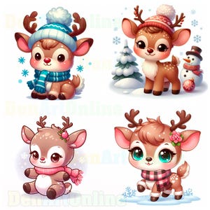 Schattig schattig babyrendier 39 JPG, kerstbabyrendier, rendier clipart, rendierontwerp, kawaii rendier, kerstsfeer vakantie kunst