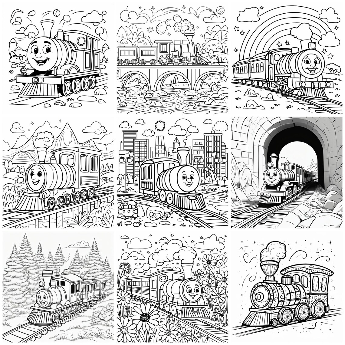 35 Train Coloring Pages for Kids | Printable Train Coloring Sheets for ...