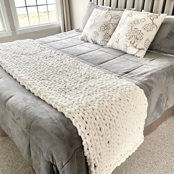 Bed Runner Knit Etsy