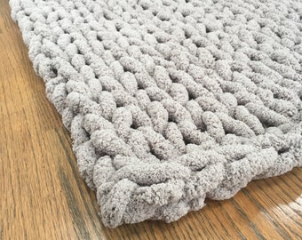 Cama para perros - Cama para mascotas de punto grueso - Forro para jaula - Alfombra para mascotas tejida a mano - Cama para mascotas tejida - SÚPER SUAVE - Manta para perros