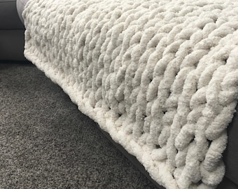 Knit Throw Blanket - Chunky Knit Blanket